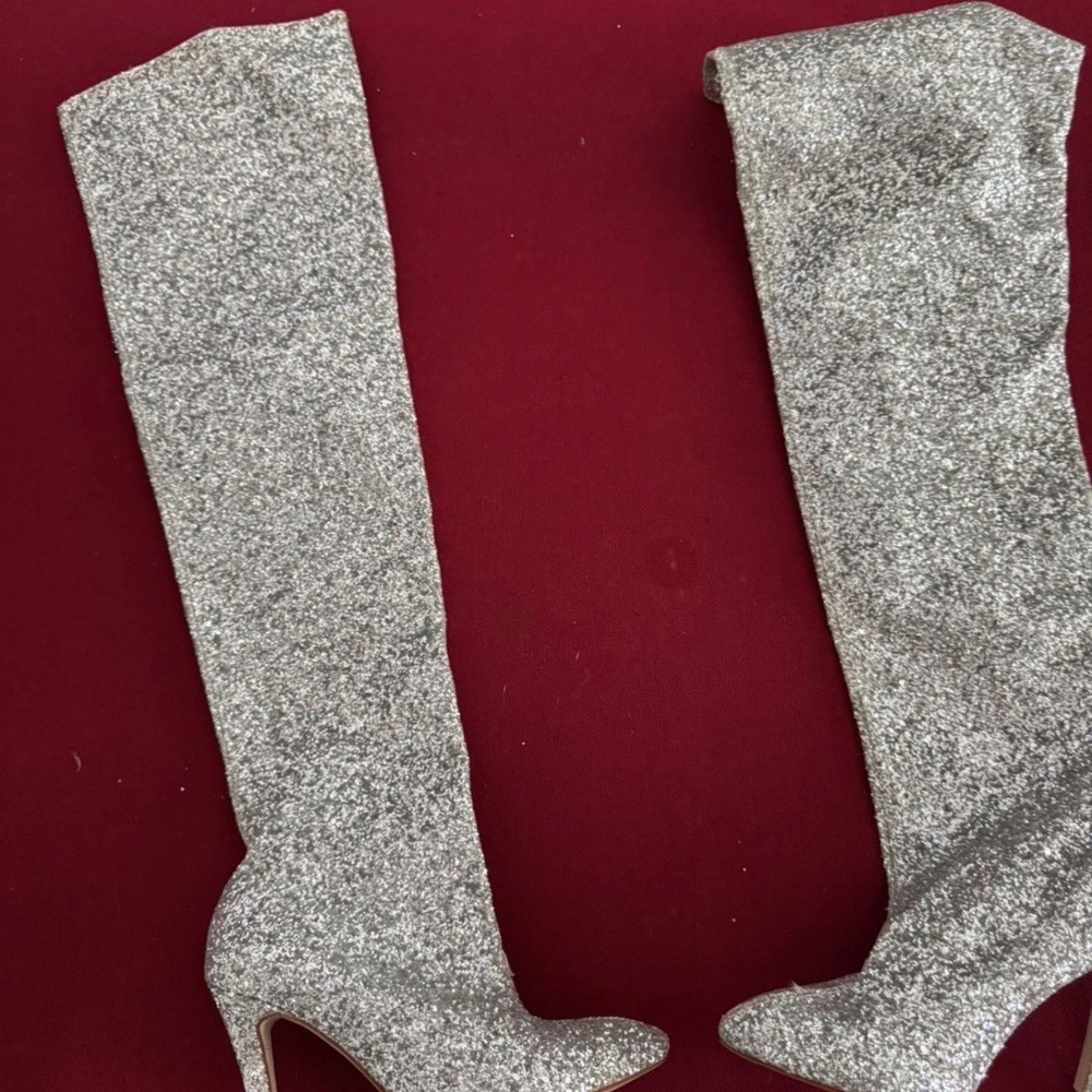 Glitter over the knee high boots - Picture 2 of 5